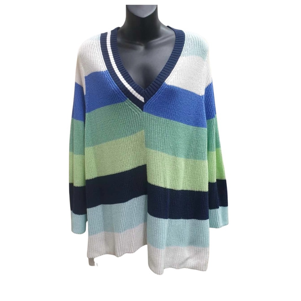 Zaket & Plover Asymmetrical Hem V-Neck Sweater Size Small - Picture 5 of 12
